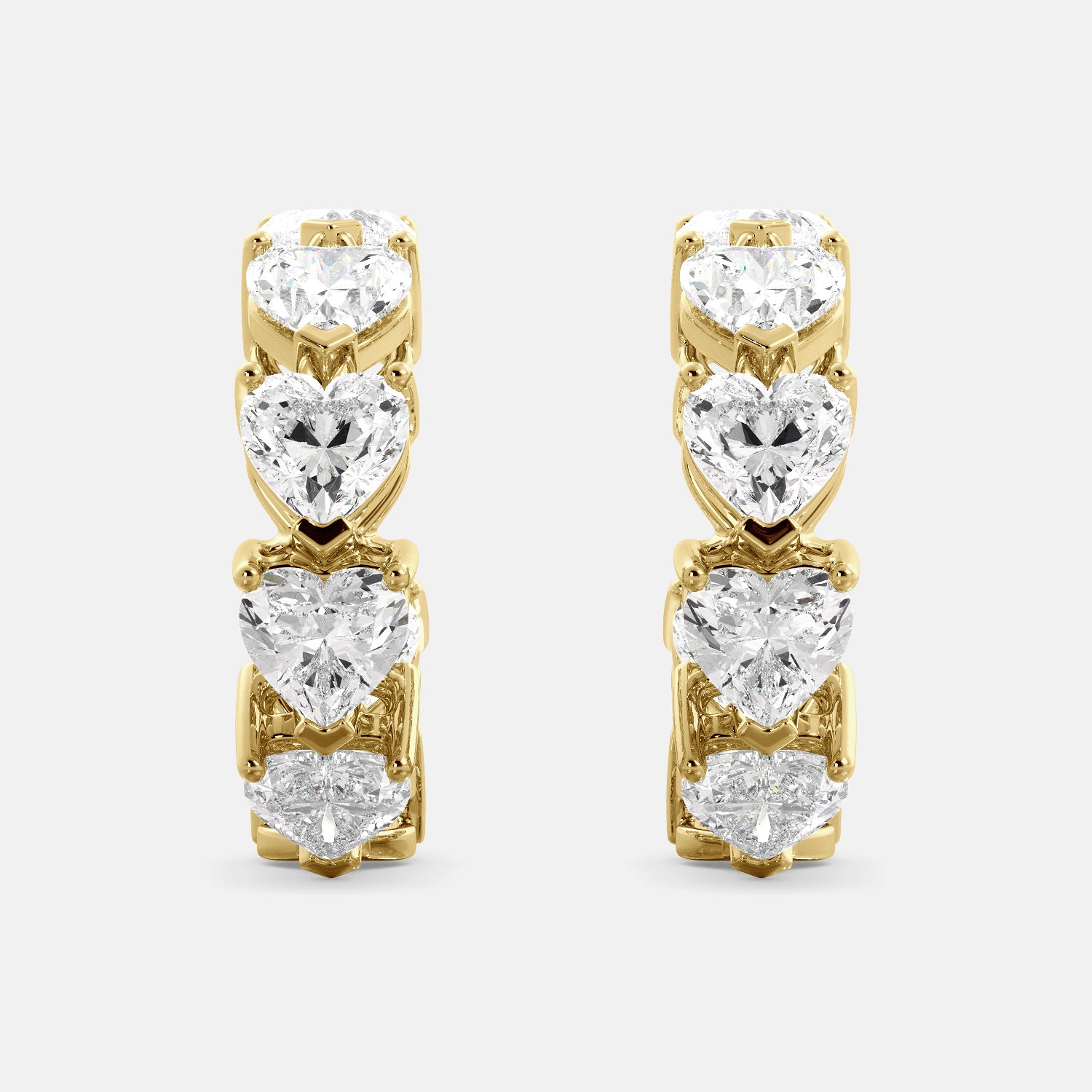 14K Gold Diamond Small Simple Huggie Earrings - Nuha Jewelers